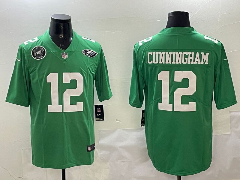 Men Philadelphia Eagles #12 Cunningham Green 2025 Nike Limited NFL Jersey style 6